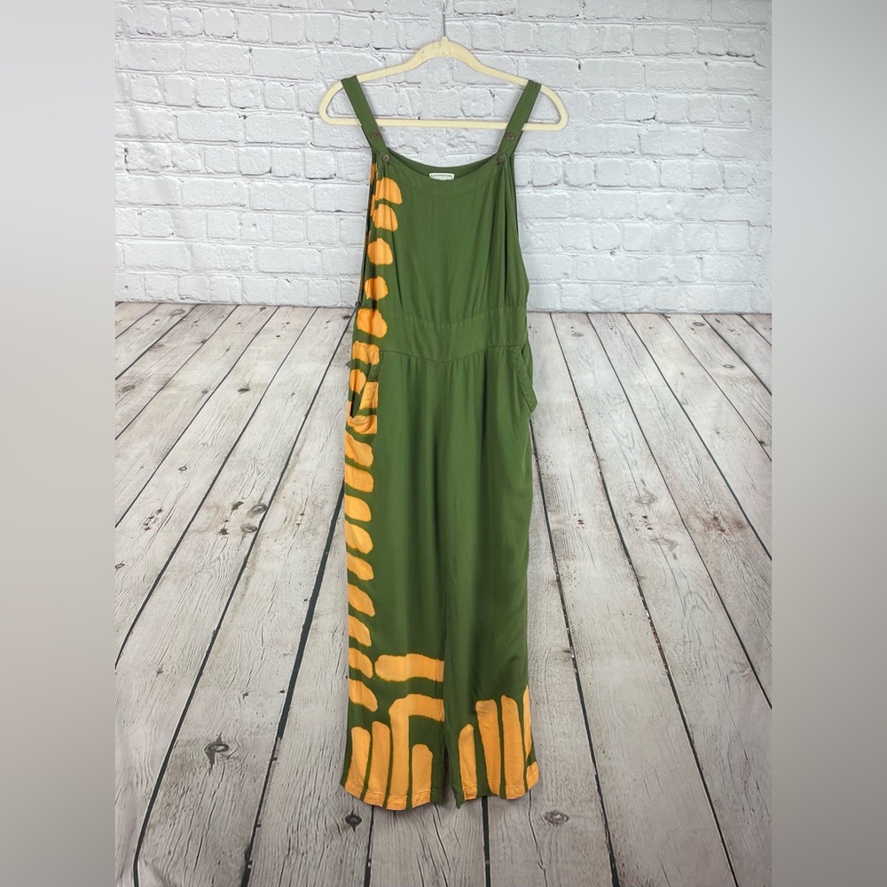 Earthbound Trading Co Size Small Tye Dye Hippie Overalls Lightweight Jumpsuit